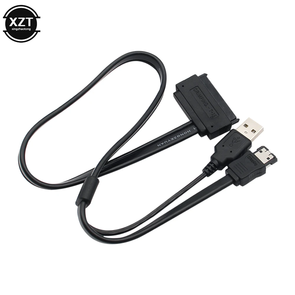 HOT 2 in 1 Hard Disk Drive SATA 22Pin to eSATA Data USB Powered Cable Adapter 50cm Use for HDD 2.5