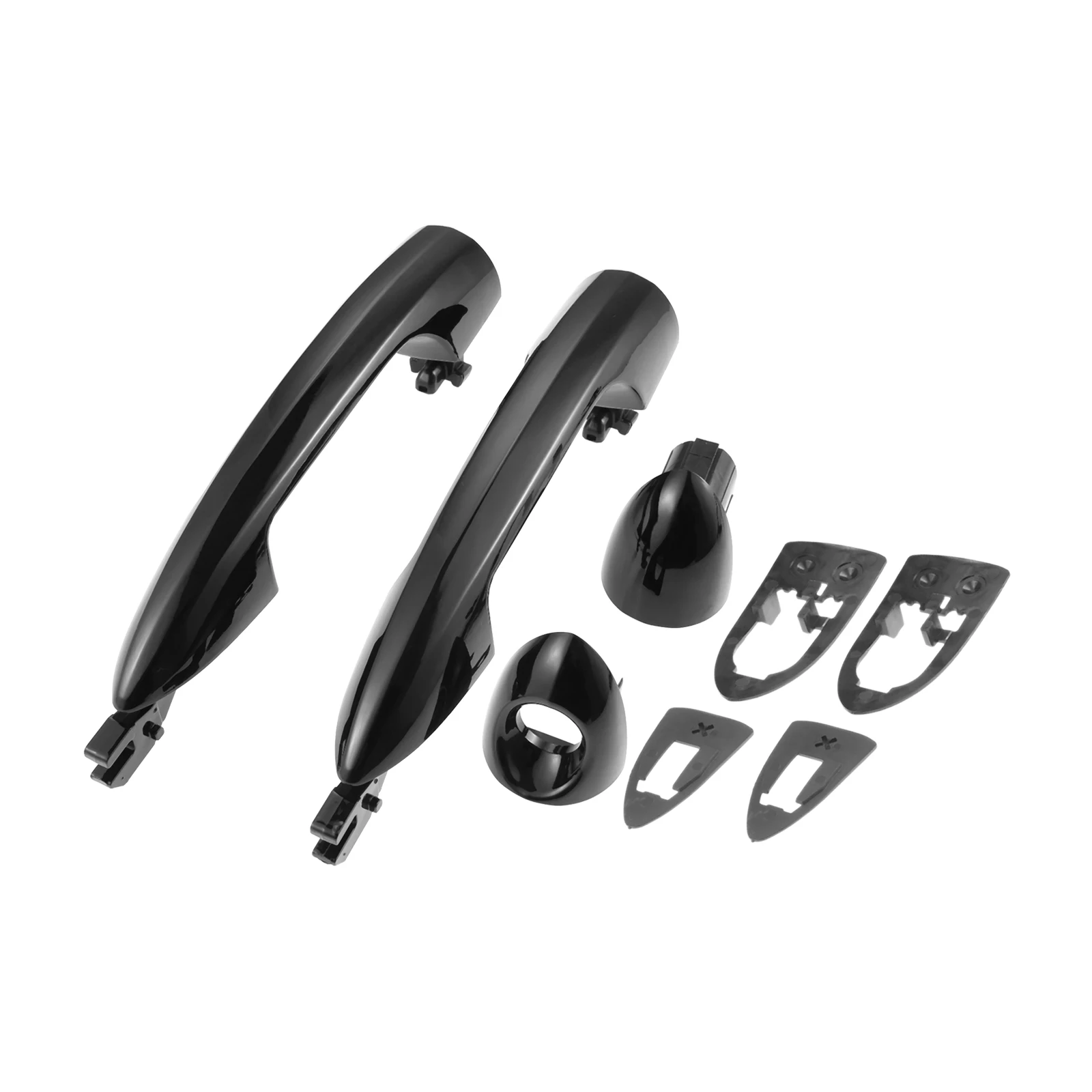 

1 Pair Black Plastic Front Door Handles 2156145296 156145295 Fit For Alfa for Romeo for Giulietta for Alfa for Mito for Lancia Y