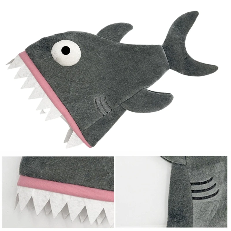 Fashion Shark Hat for Boys Girl Adult Marine Theme Party Headgear Costume Hat K3KF