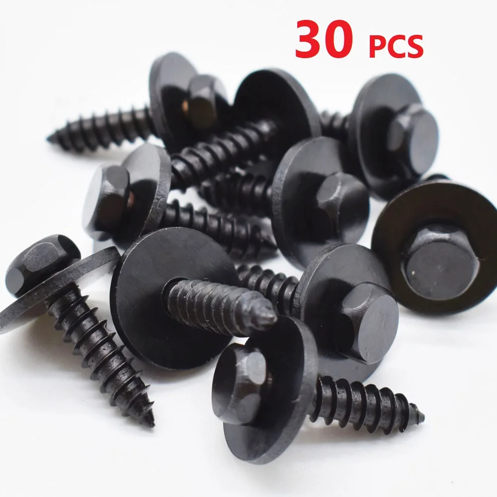 30 Pcs Bolt Retainer Fender Liner Under Cover Screw For Toyota 90159 60498 Wheel Arch Screw Retainer Fastener Clips