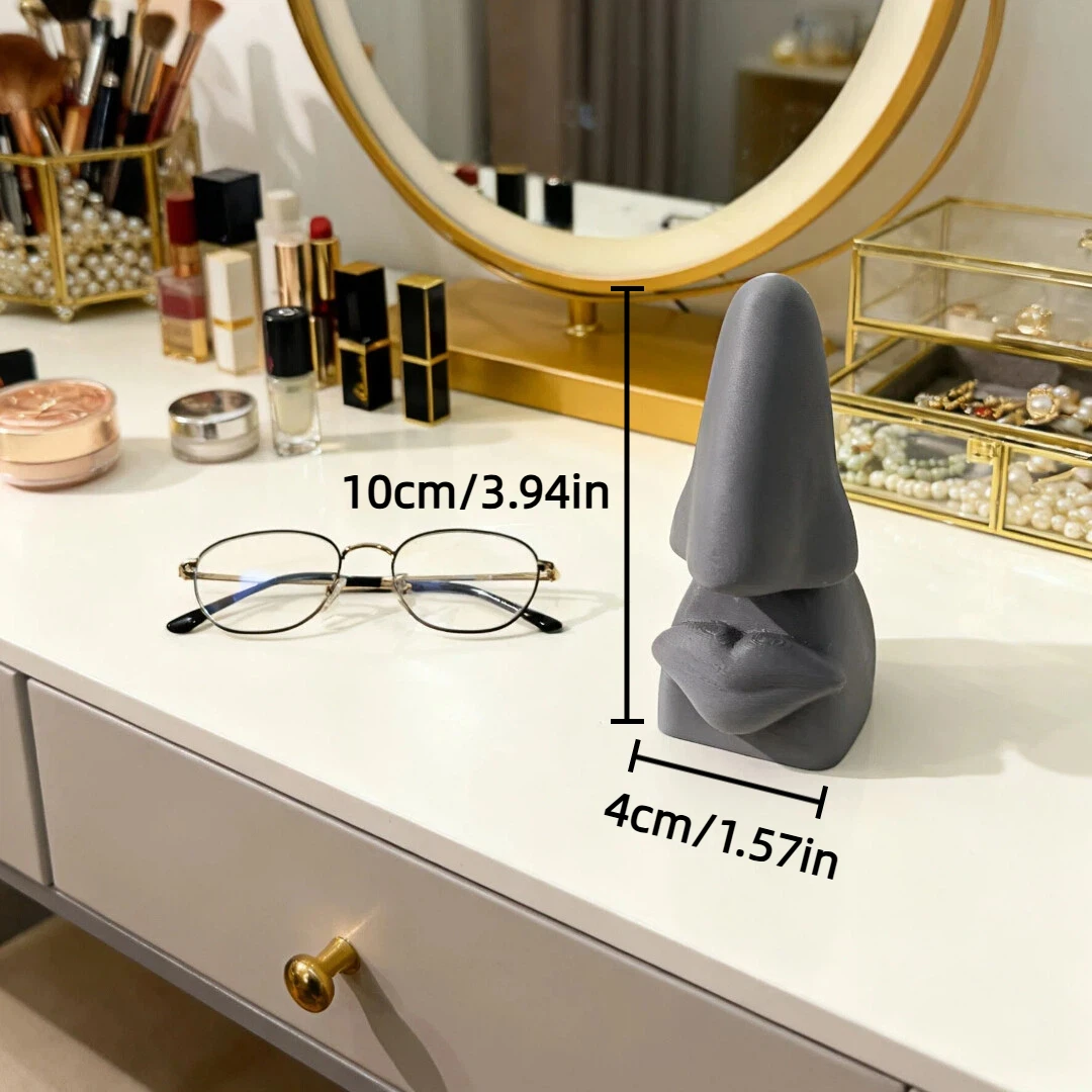 ثلاثية الأبعاد المطبوعة الفن الحلي شخصية الأنف والشفاه شكل سطح المكتب الديكور نظارات حامل ديكور المنزل الإبداعي