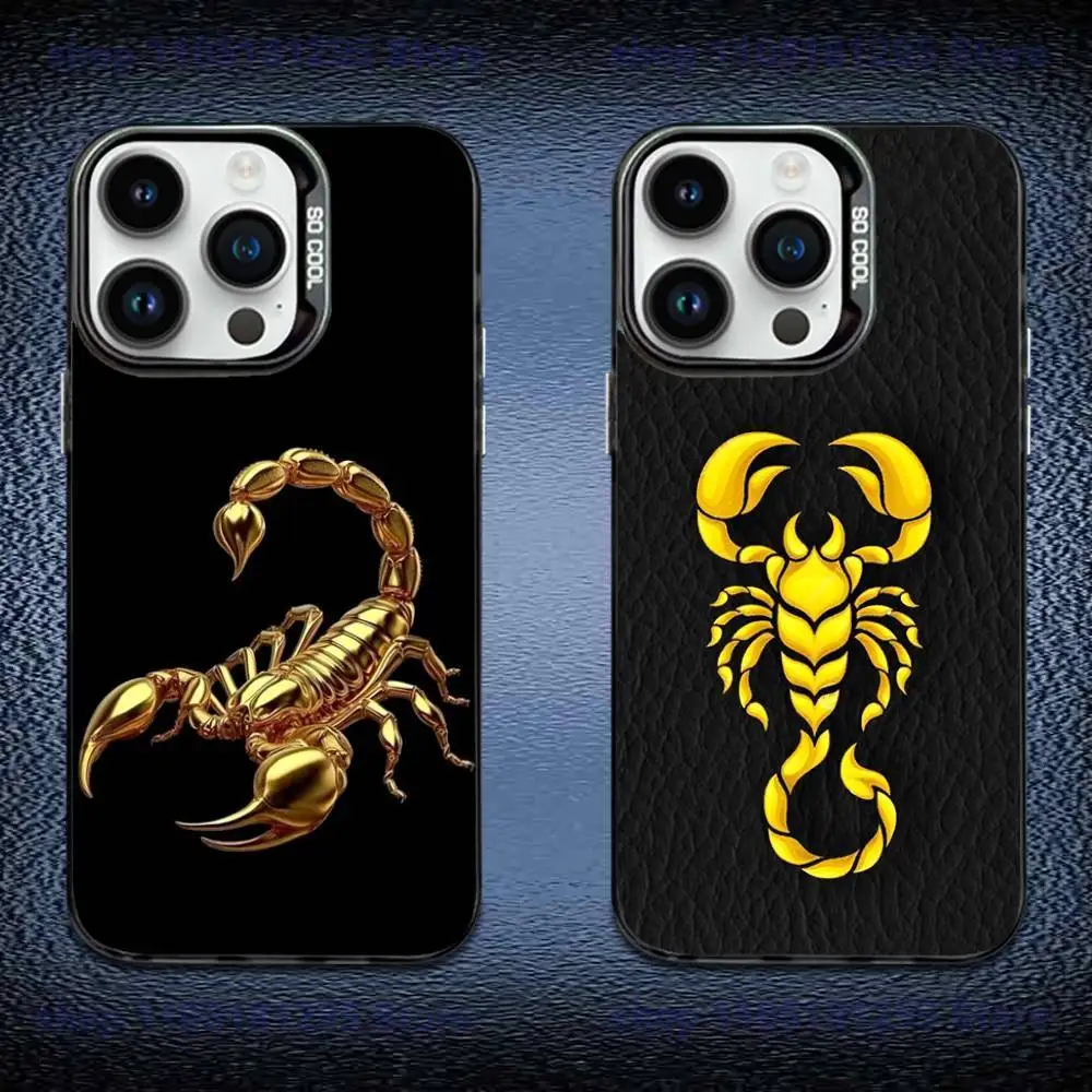 

Animal Scorpion Phone Case For iPhone 17,16,15,14,13,12,11,X,Mini,Pro,E,MAX Black Candy Matte Shockproof Cover