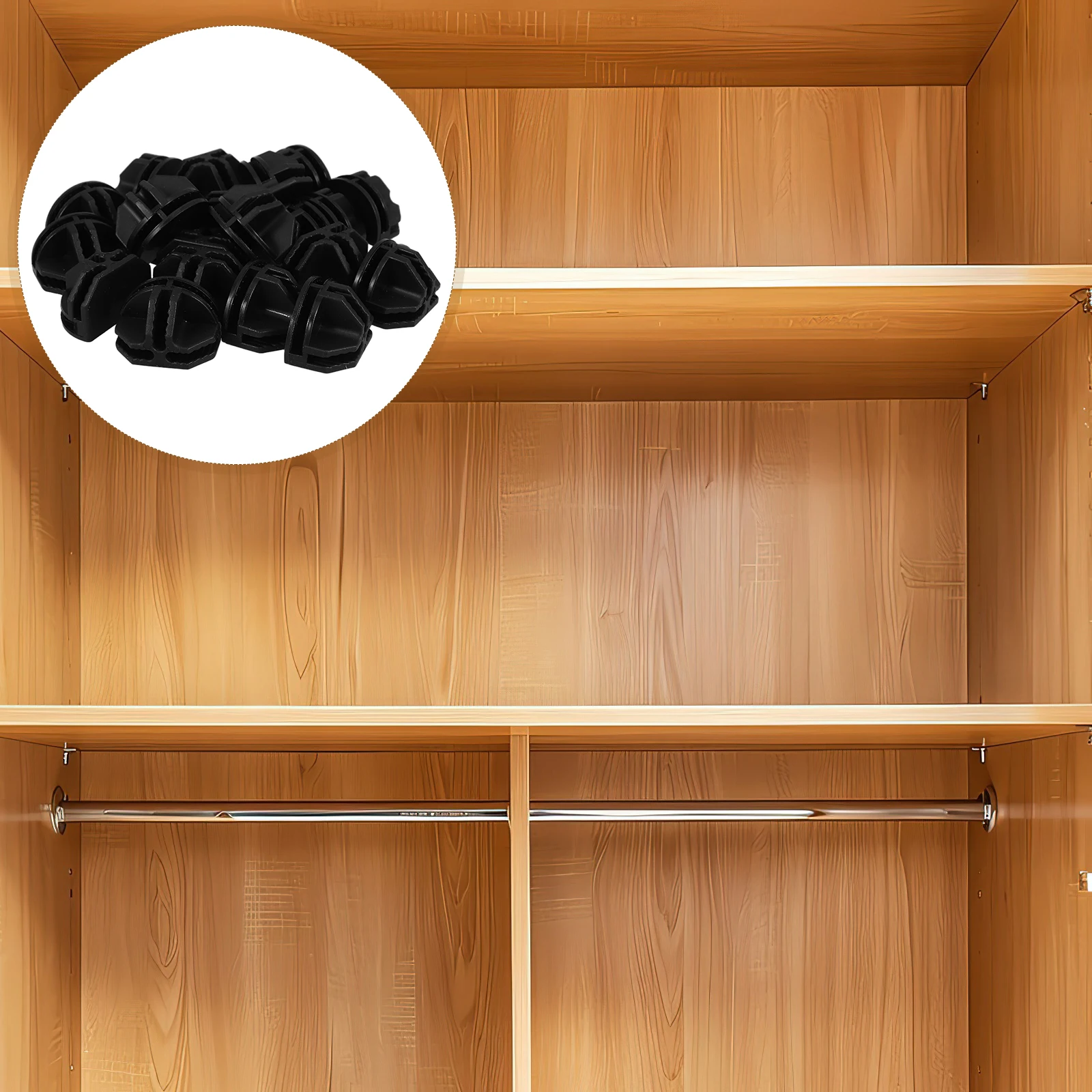 

20Pcs Panel Clips Cube Connectors Heavy Duty Plastic Fasteners for DIY Storage Organizers Shoe Racks Wire Shelving Grid