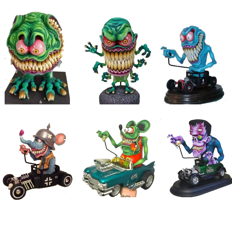 Statue en résine de dessin animé de Rat moche, décoration intérieure de voiture créative de monstre Cool-cadeau de jouet de collection de mode pour les parents d'amis