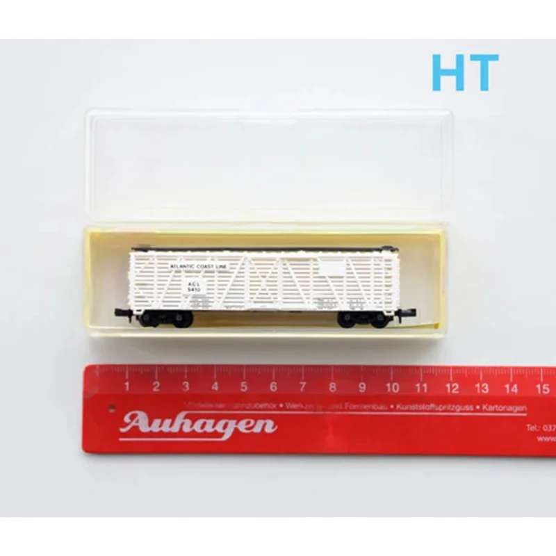 Diecast N Scale 1/160 MP 40-foot White MKT Boxcar Train Model Sand Table Display Adult Collection Souvenir Gift Toys