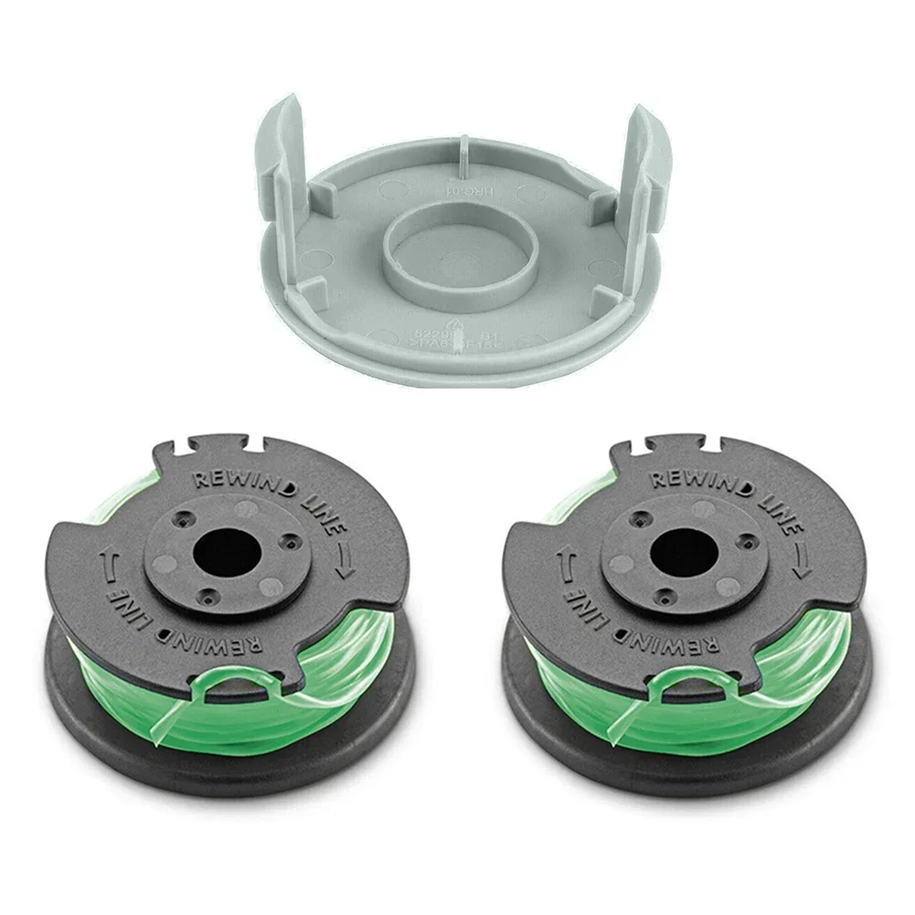 3Pcs Grass Trimmer Spool Line Spool Cover Cap Set For Karcher 2.444-015.0 For LTR 36 Battery Strimmer Spools Replacement