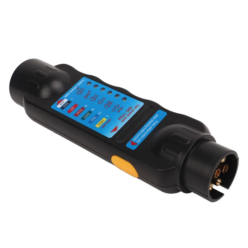 

Circuit Plug 12V Trailer Towing Lights Tester 7Pin Diagnostic Tool Trailer Socket Tester Wiring Circuit Tester Auto Trailers