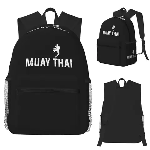 Guanti Muay Thai Thailandia Boxing Fighter Zaino per studenti Borsa da scuola Zaino da viaggio per escursionismo per borse a tracolla per ragazzi e ragazze