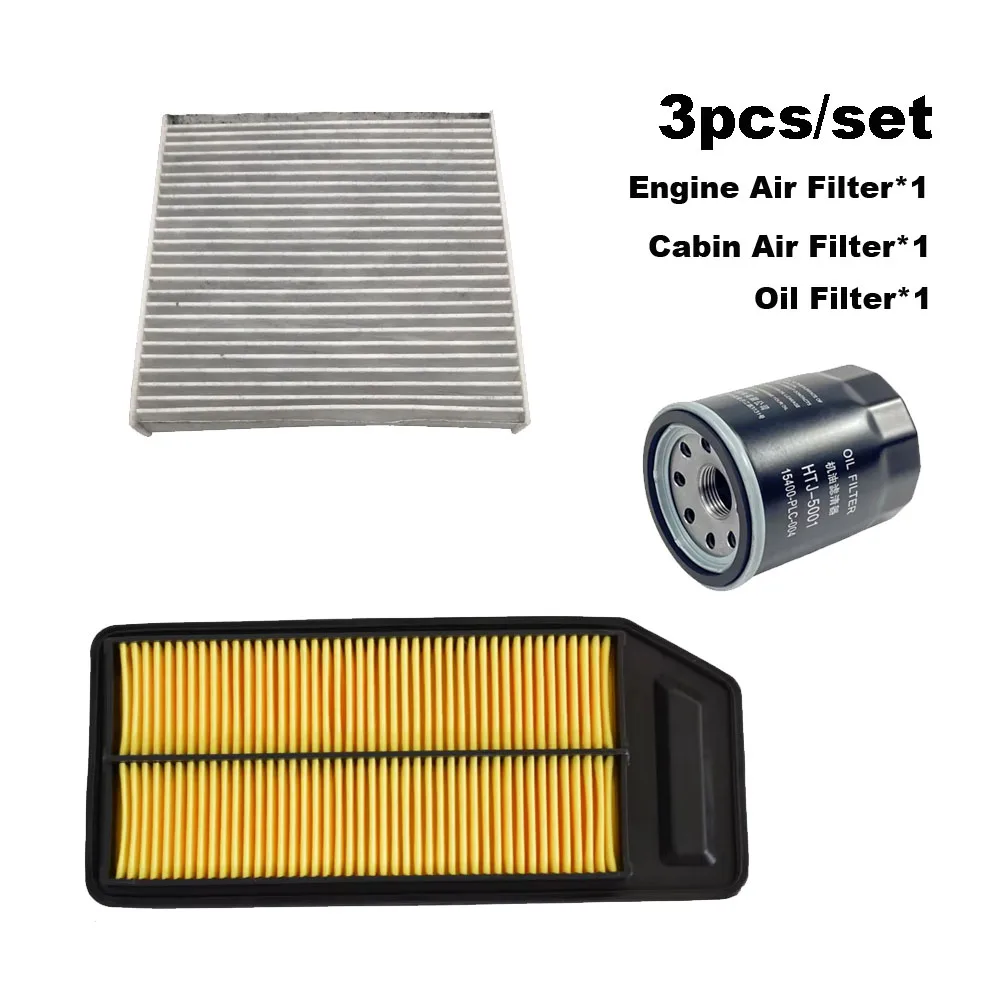

3pcs Filter Set For HONDA ACCORD 7th CL CM 2003-2008 2.0L 2.4L ACURA TSX Engine Cabin A/C Air Oil Filter Kit Car Accessories