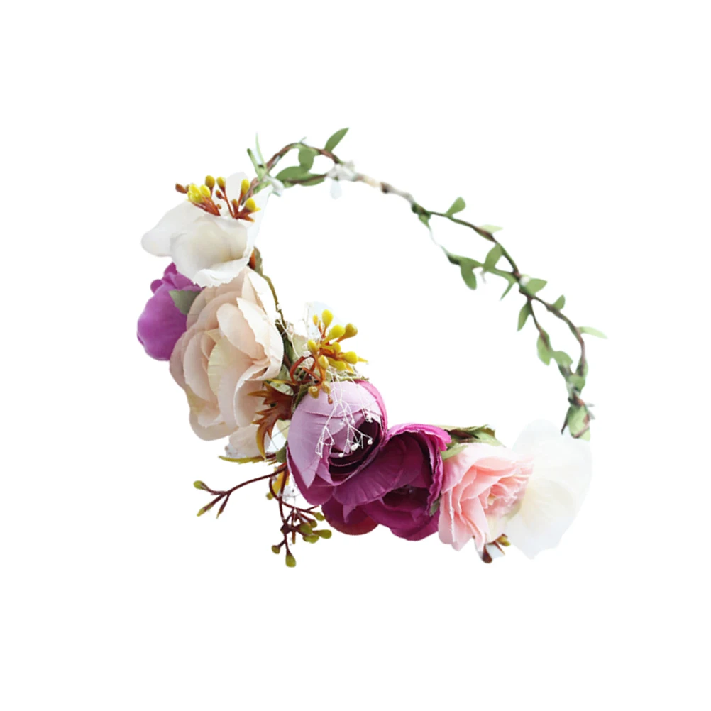 

Rose Hair Accessories Lightweight Non Fading Garland Creative Hoop Ideal for Parade Photography Carnival Ceremony Sports Game