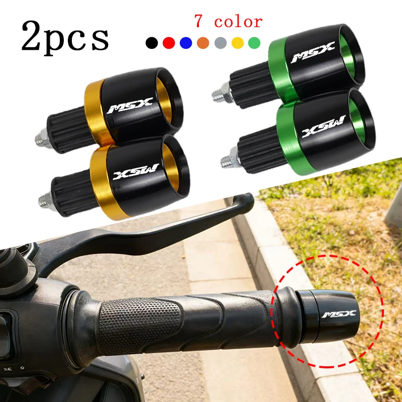 

Motorcycle Handlebar Grips Handle Bar Cap End Plugs For Honda MSX MSX125 Grom 125 2013-2025 2020 2019 2018