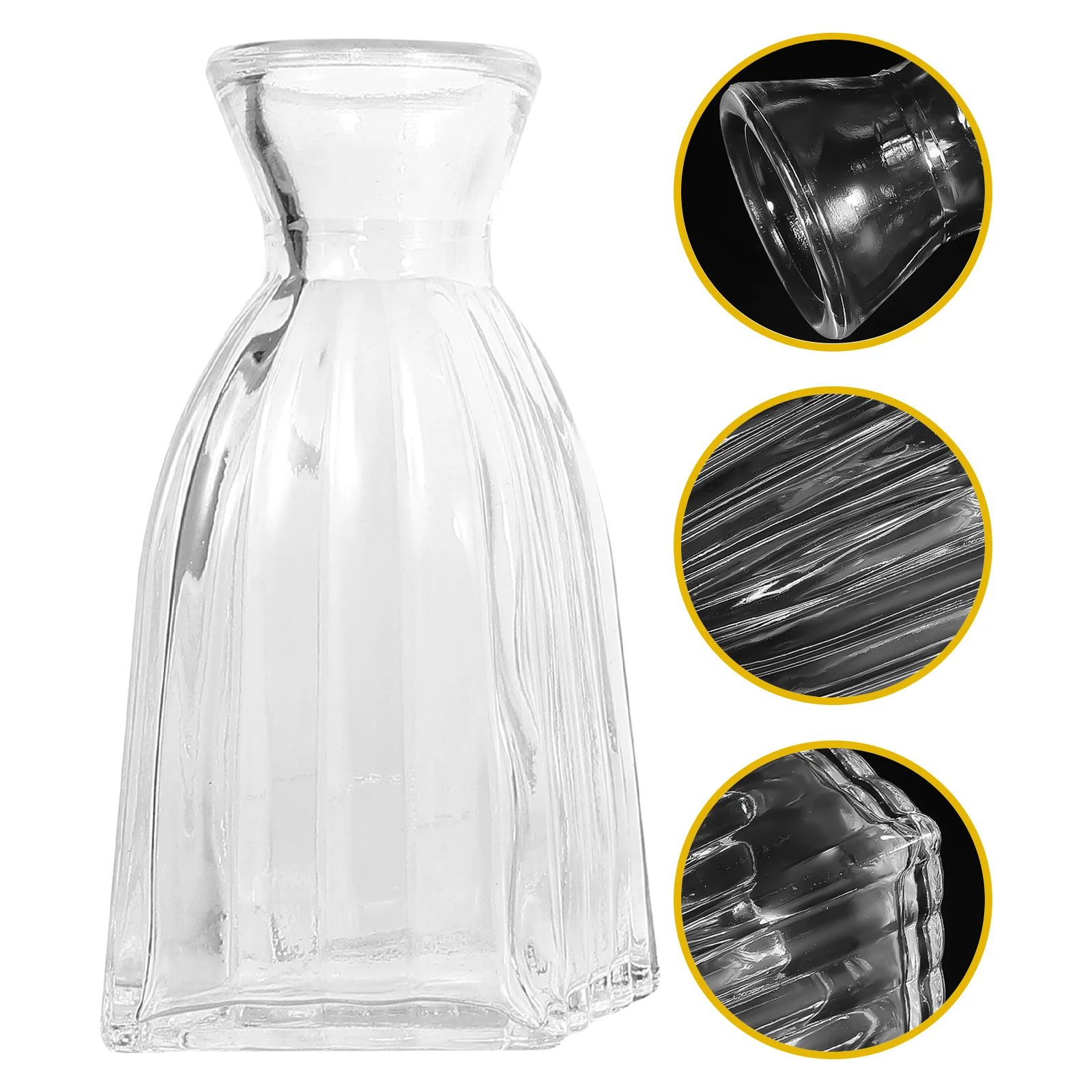 

4Pcs Creative Glass Vase Set Small Hydroponic Bud Vases Decorative Clear Flower Vases Table Centerpiece Home Office Decor