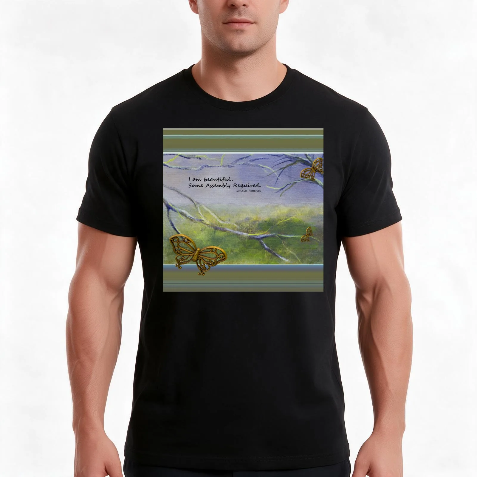 I am beautiful- Some assembly required. Support NF Neurofibromatosis T-Shirt Summer Casual Cotton Tee Vintage Graphic Print