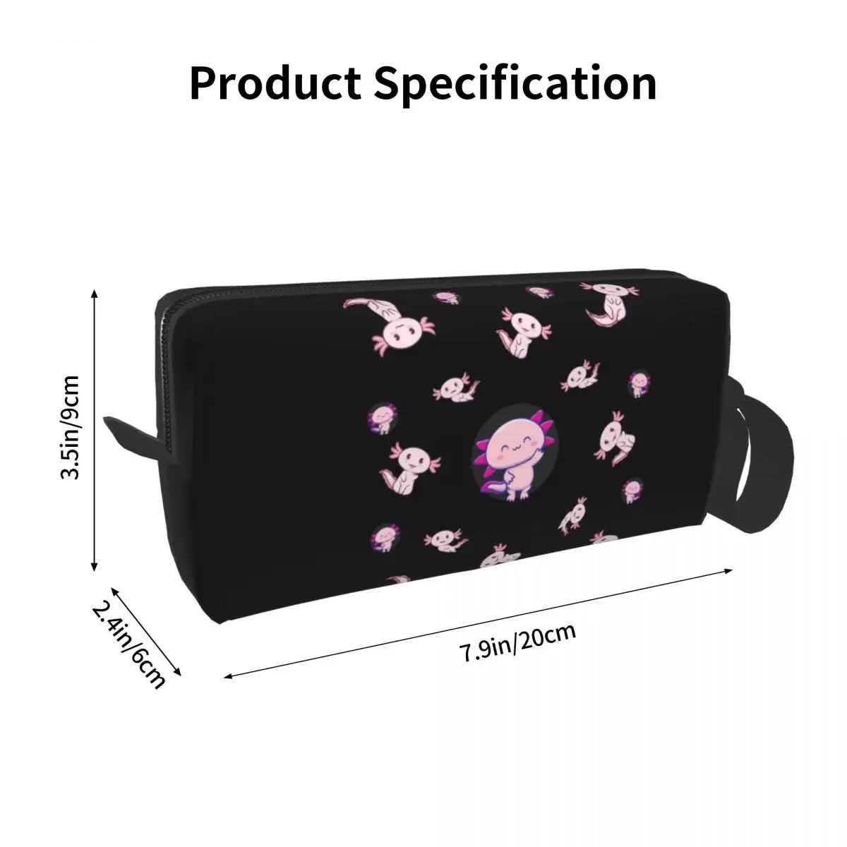 I Axolotl Questions Travel Cosmetic Bag for Women Salamander Animal Makeup Toiletry Organizer Lady Beauty Storage Dopp Kit Case image 6