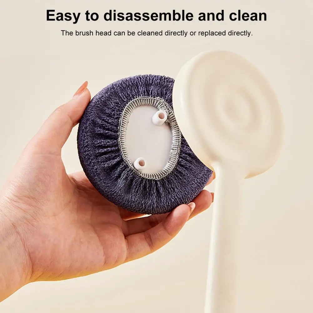 Skin Shower Brush Long Handle Shower Brush with Soft Stiff Bristles for Body Exfoliation Back Scrubbing Travel Use Firm Side