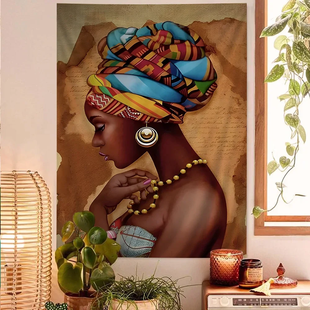 Africane Woman Africa Art Retro Tapestry Anime Tapestry Hanging Tarot Hippie Wall Rugs Dorm Wall Hanging Sheets