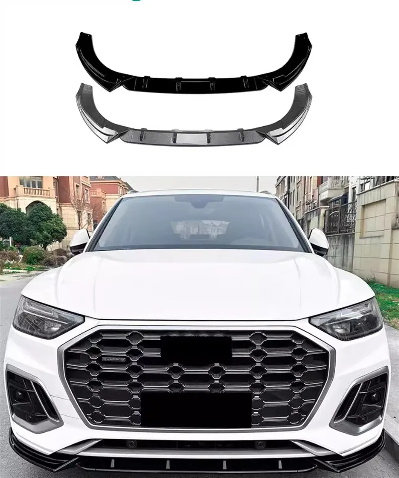 

Для Audi Q5 2020 2021 2022 2023 2024, высококачественный черный комплект спойлера на передний бампер из АБС-пластика