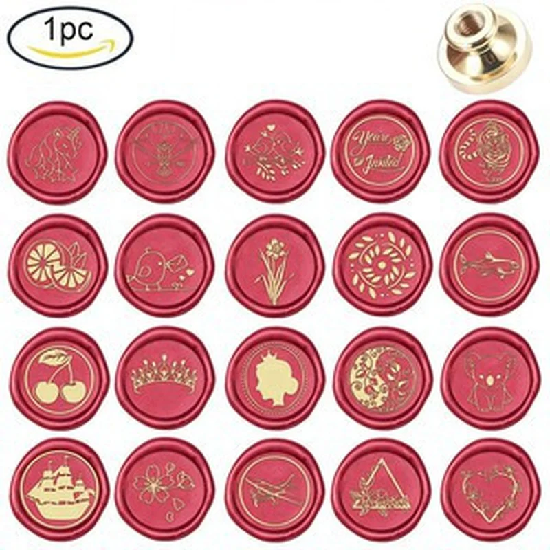 1 Pc Wax Seal Stamp Head Unicorn Removable Sealing Brass Stamp Head 25mm For Creative Gift Envelopes Invitations Cards Decor