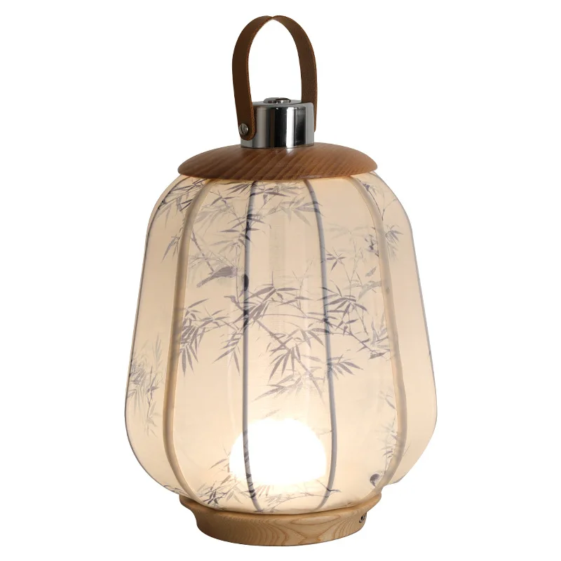 

Second-hand style desk lamp, portable lantern fabric, new Chinese retro bedside atmosphere, high-end calligraphy lamp, 194L