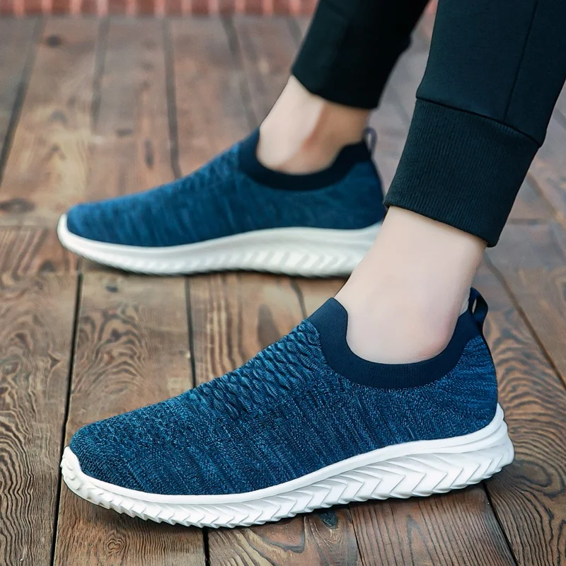 

Unisex Flying Weave Slip-on Sports Walking Shoes Women Lightweight Couple Casual Sneakers Men Non-slip Flats Gym Jogging Shoes