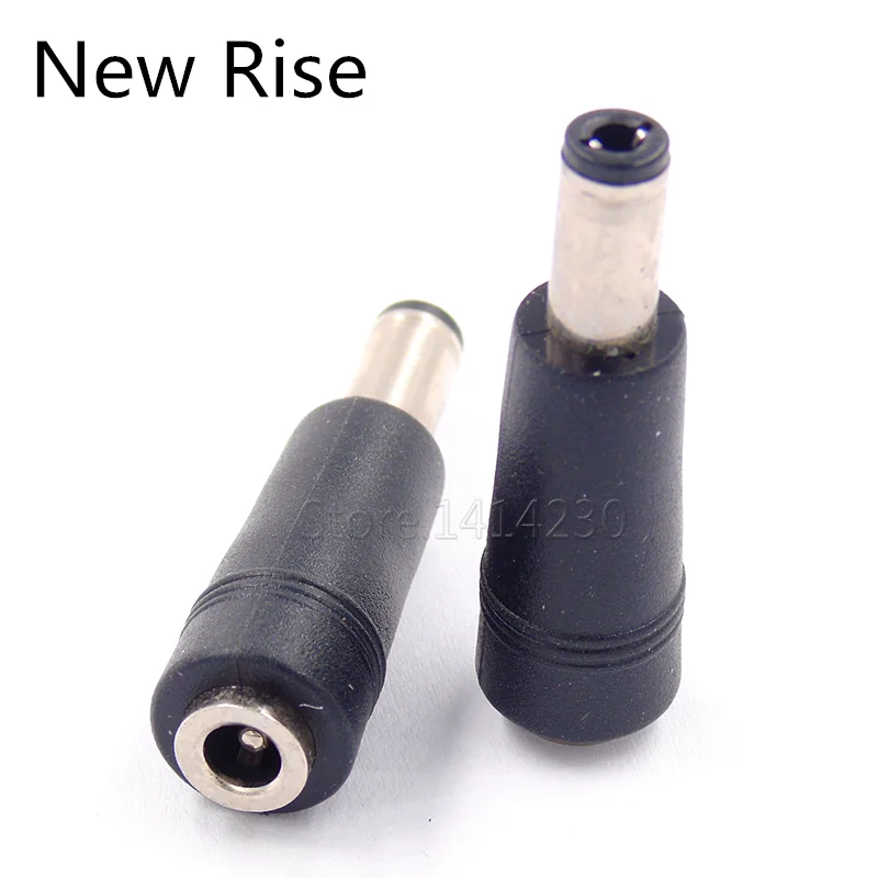 1PC DC Power Adapter Connector Plug DC Conversion Head Jack Female 4.0x1.7mm Turn Plug Male 5.5x2.1mm Black 4.0*1.7mm to 5.5*2.5