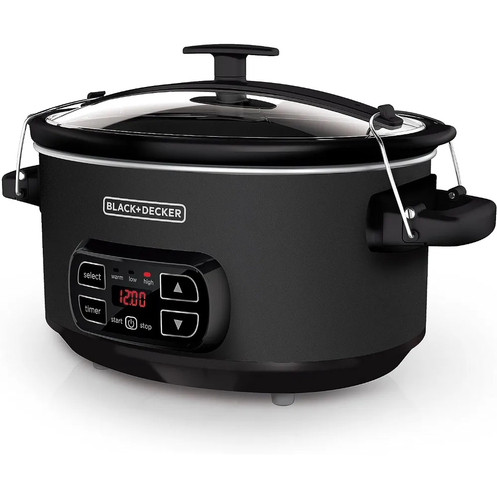 

Quart Slow Cooker, SCD4007, Chalkboard Exterior, Locking Lid, 3 Heat Settings, Removable Stoneware Crock