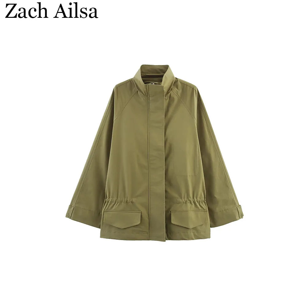 

Осенняя новая женская одежда, модная простая куртка Parker с большим карманом в европейском и американском стиле