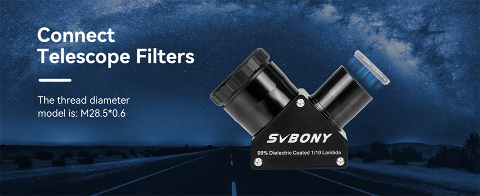 Svbony SV223 1,25/2 Zoll 99 % reflektierende dielektrische Beschichtung 90 ° Clicklock Mirror 1/10 Lambda zur Verbindung von Okularen und Objektiven – Detail 7