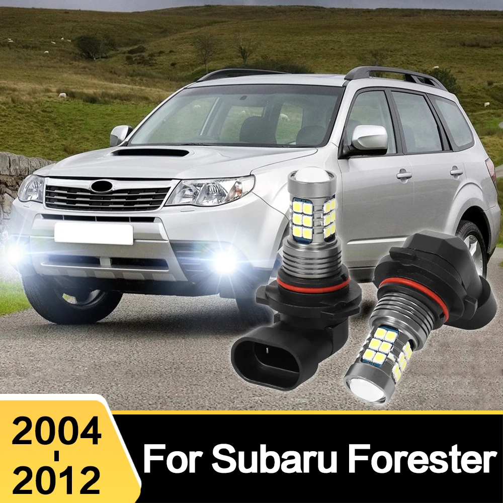 2X Car LED Front Fog Light Lamp Bulb Accessories For Subaru Forester SG MK2 SH MK3 2004 2005 2006 2007 2008 2009 2010 2011 2012