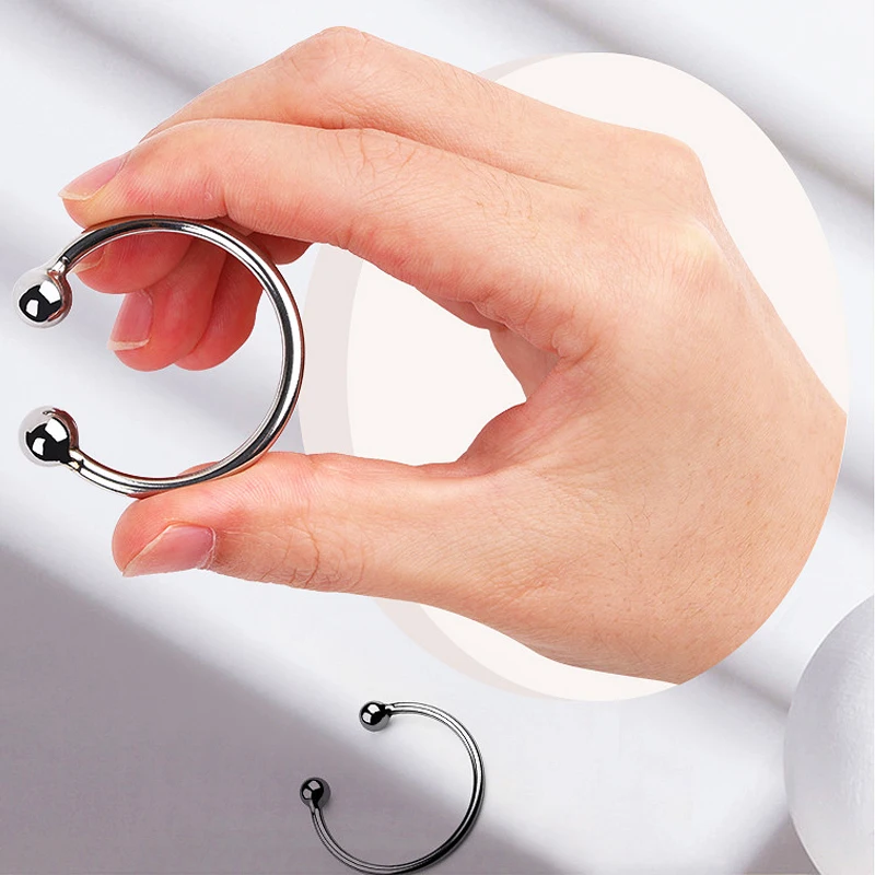 Estimulador de retraso de eyaculación de Metal para hombres, anillos de pene fetiche Bdsm, Bondage, anillo de erección de pene, juegos para adultos, Juguetes sexuales