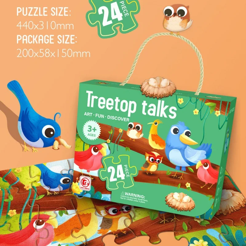 24piece 48piece Puzzle Cartoon Animals Car Letter Number Pattern Jigsaw Puzzles Game Kids Educational Learning Toys for Children