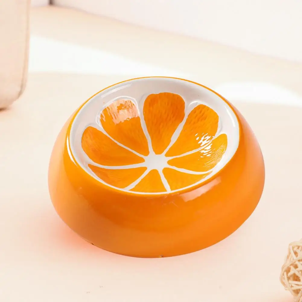 Cat Bowl Ceramic Cute Fruit Themed Elevated Design Anti Vomiting Comfortable Eating Anti-spill Grooved Bottom Pet Bowl gatos