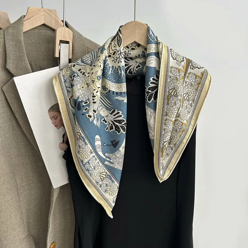 

Новый шерстяной шарф в корейском стиле с двусторонней печатью, модная осенне-зимняя шаль
