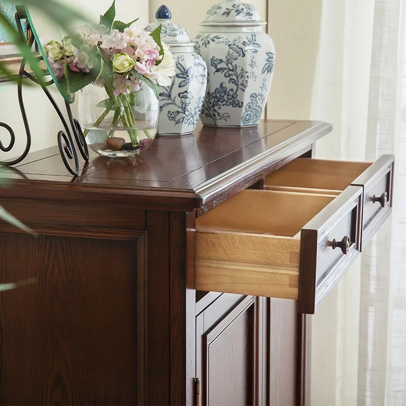 American shoe cabinet, simple and beautiful solid wood shoe cabinet, foyer, porch cabinet, locker, household door shoe cabinet