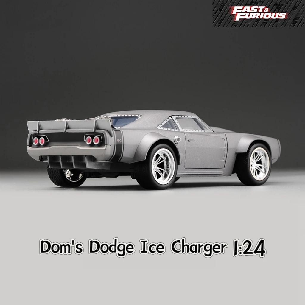 Jada Toys Fast & Furious 1:24 Dom's Ice Charger Die-cast Car, Toys for Kids and Adults, Silver