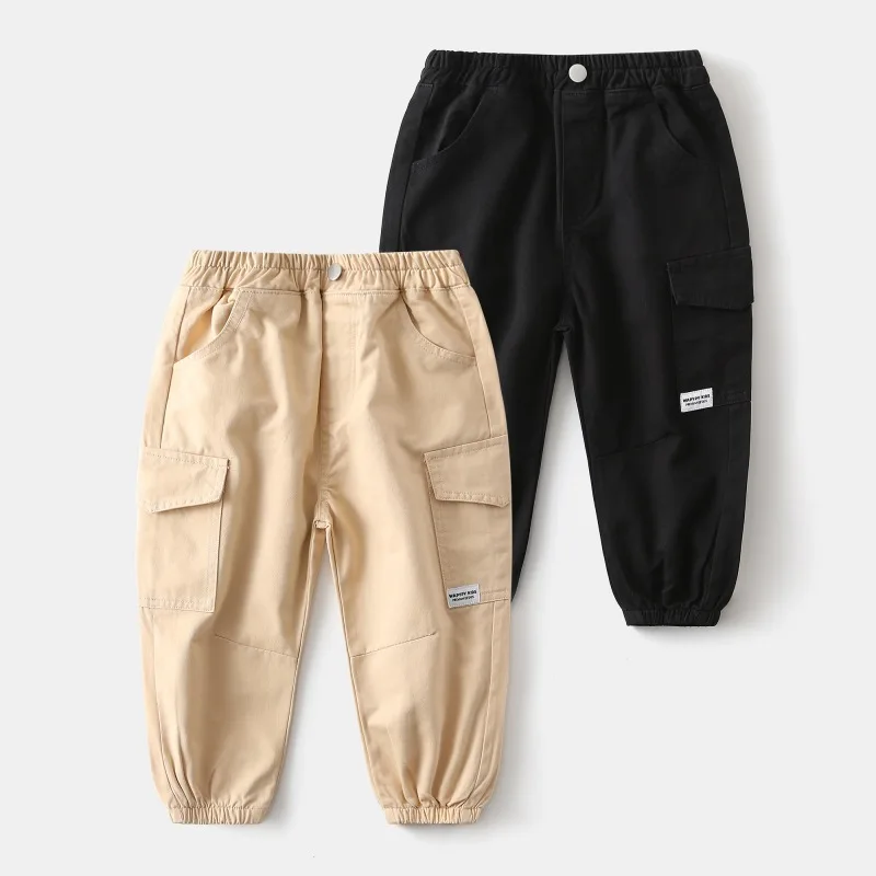 

Детские брюки для мальчиков на весну 2026: универсальные джоггеры из 100% хлопка, однотонные, с карманом, для малышей и новорожденных мальчиков