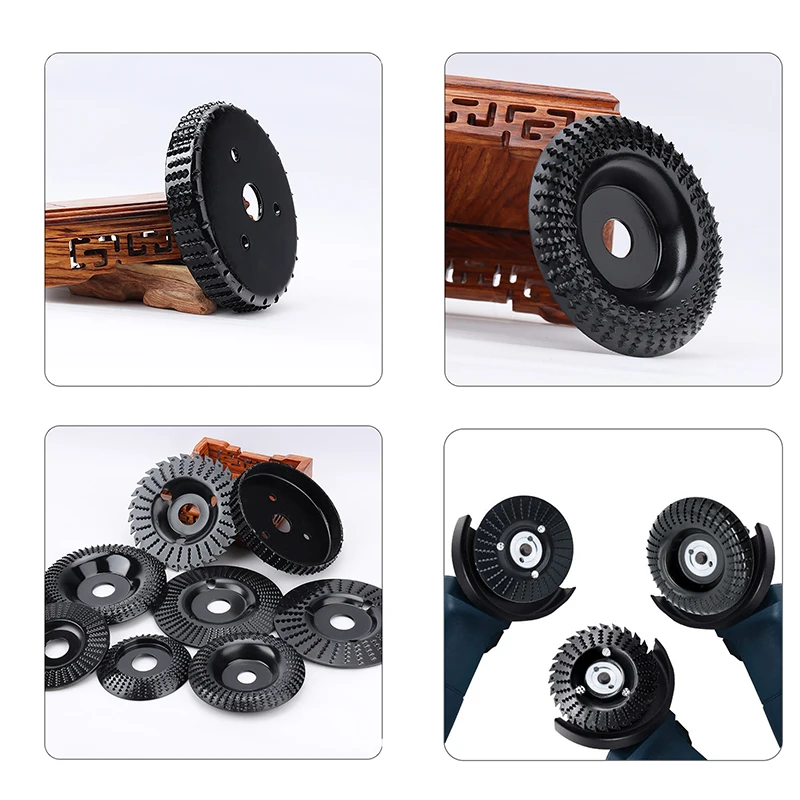 Imagem -04 - Wood Carving Shaping Disc Rebolo Disco Abrasivo Angle Grinder Tools Arbor com Arbor 1pc