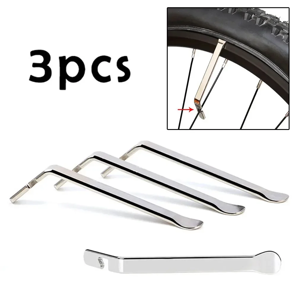 3 PCS Motorcycle Bike Tire Lever MTB Bicycle Tyre Spoon Remover Tool Stainless Steel MTB Cycling Wheel Repair Tools Bike Parts