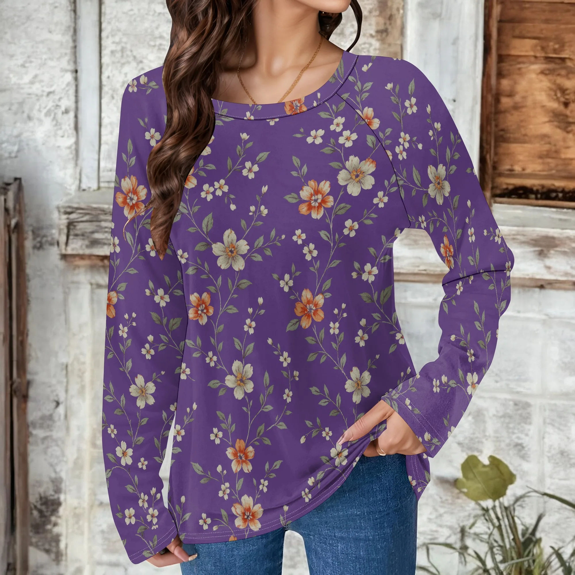 Women Boho Blouses Dressy Casual Long Sleeve Fall Tops Pleated Loose Fit Tunic Blouses T Shirts 2025 Trendy Clothes