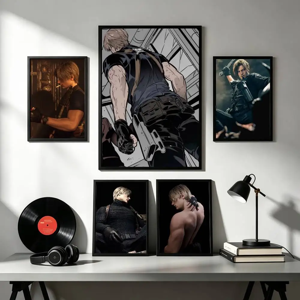L-Leon Kennedy  Poster High Quality Dorm Living Room Aesthetic Wall Decoration Painting Stickers Gift