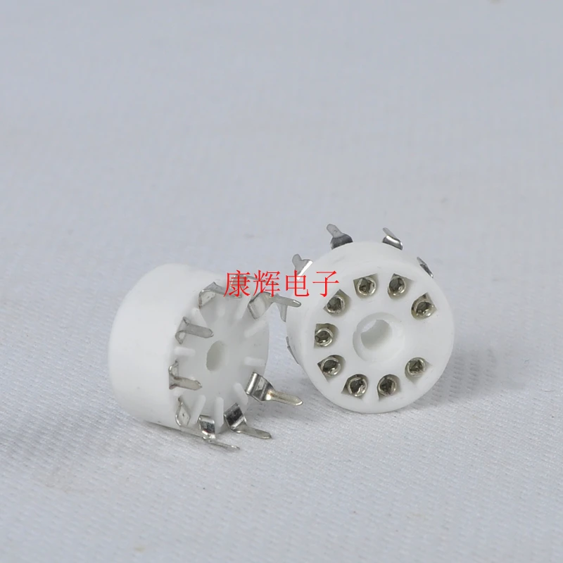 Ceramic Small Nine Pin Holder for Electronic Tube Holder on 12AX7/12AU7/12AT7 PCB Board