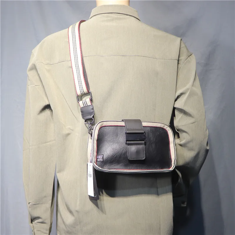 Bolso cruzado de estilo Hip Hop para hombre y mujer, bandolera pequeña con hebilla para deportes al aire libre, moda de Japón y Corea del Sur, Verano