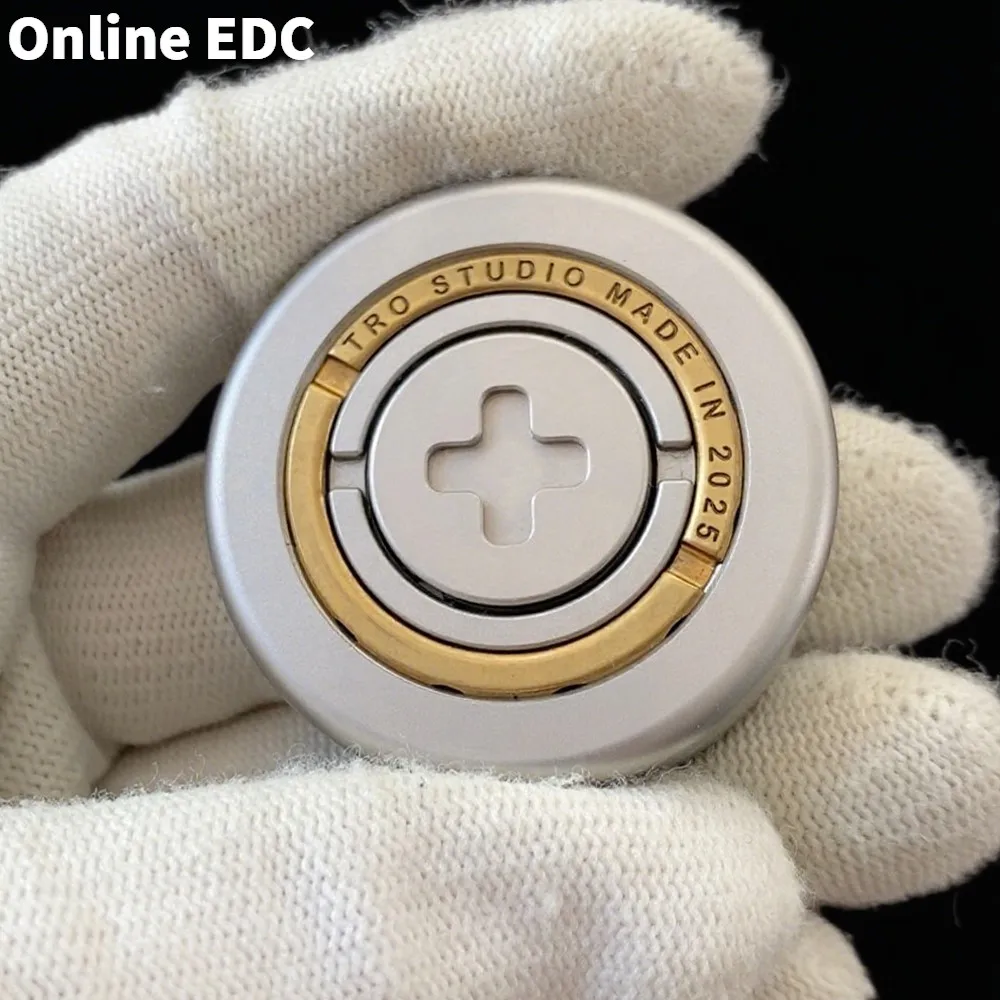 EDCトイズTROステンレス鋼ステラリングフィジェットスピナー100個限定DIYフィジェットトイ大人用オフィスデスクアクセサリー