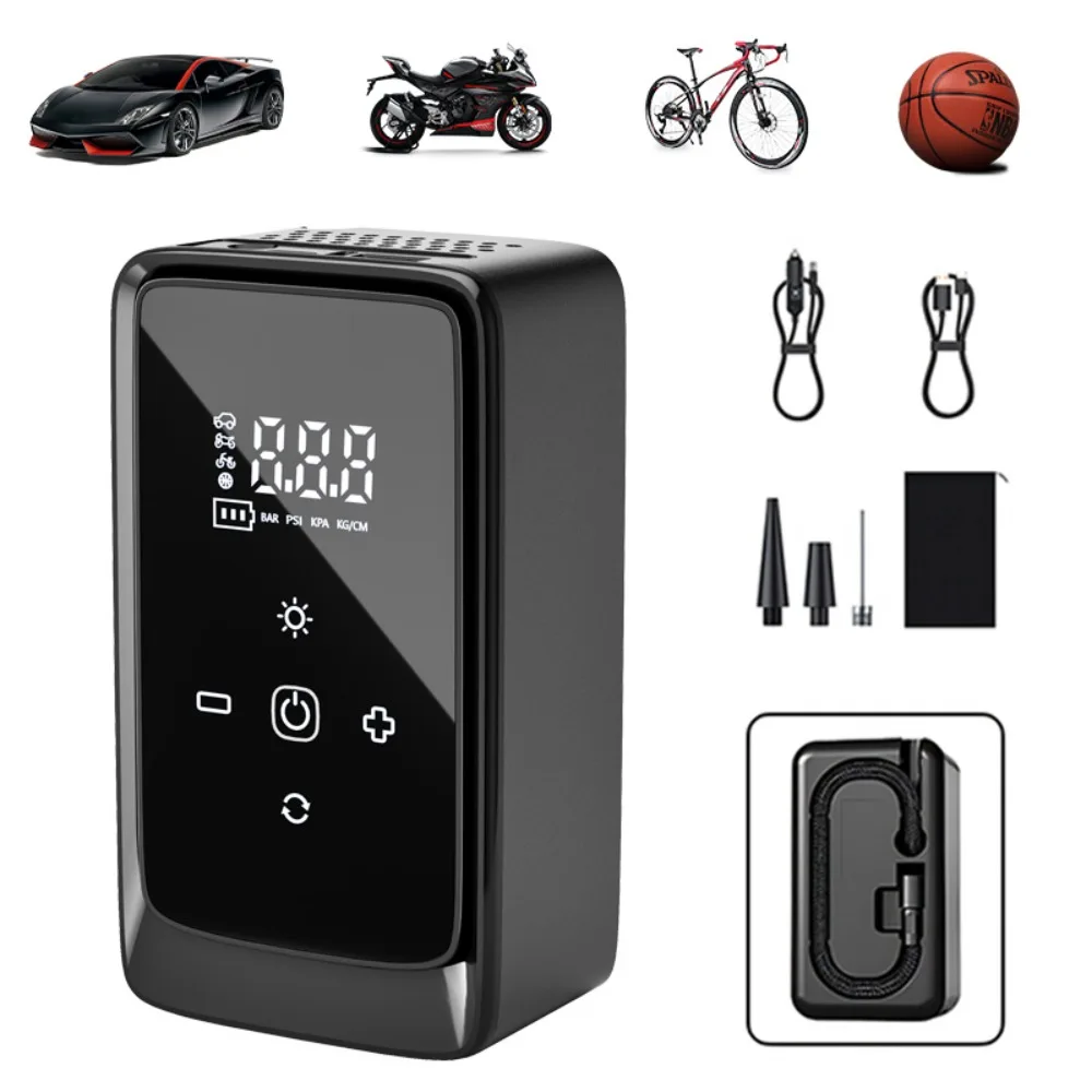 

150 PSI Wireless Tire Inflator LED Display With LED Light Rechargeable Air Pump Portable Digital Tire Inflator