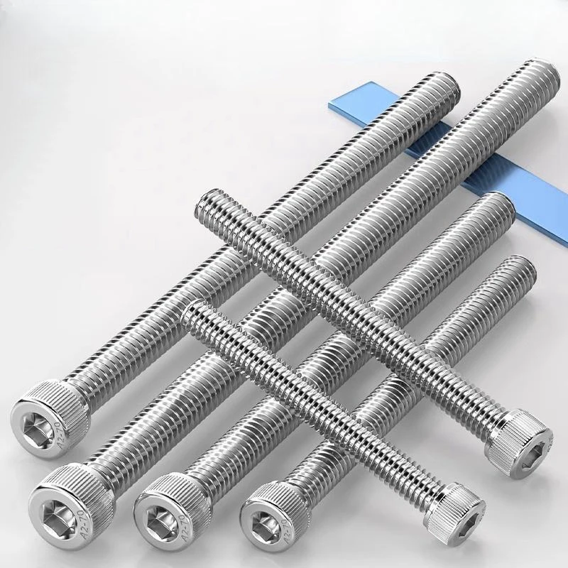 M3 M4 M5 M6 M8 M10 L 50–200 mm 304 Edelstahl Vollzahn-Topf-Innensechskantschraube verlängerte Schraube 1–10 Stück – Detail 4