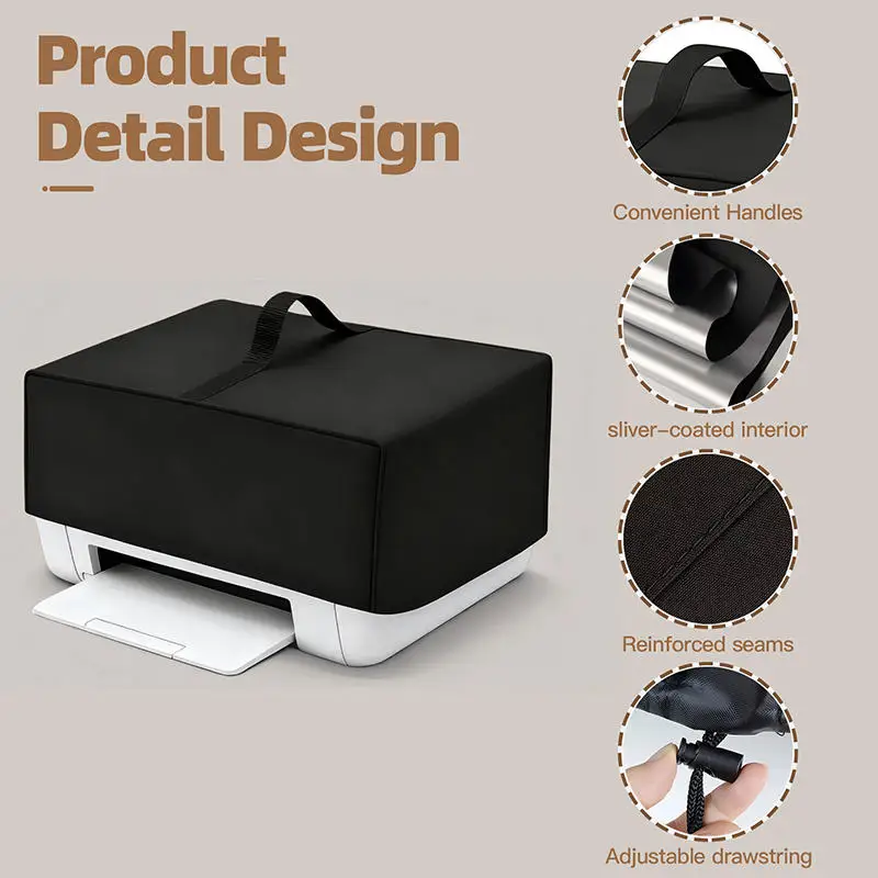 Waterproof Printer Dust Cover with Handle & Drawstring Protective Case for Office Printer & Engraving Machine Dustproof Covers