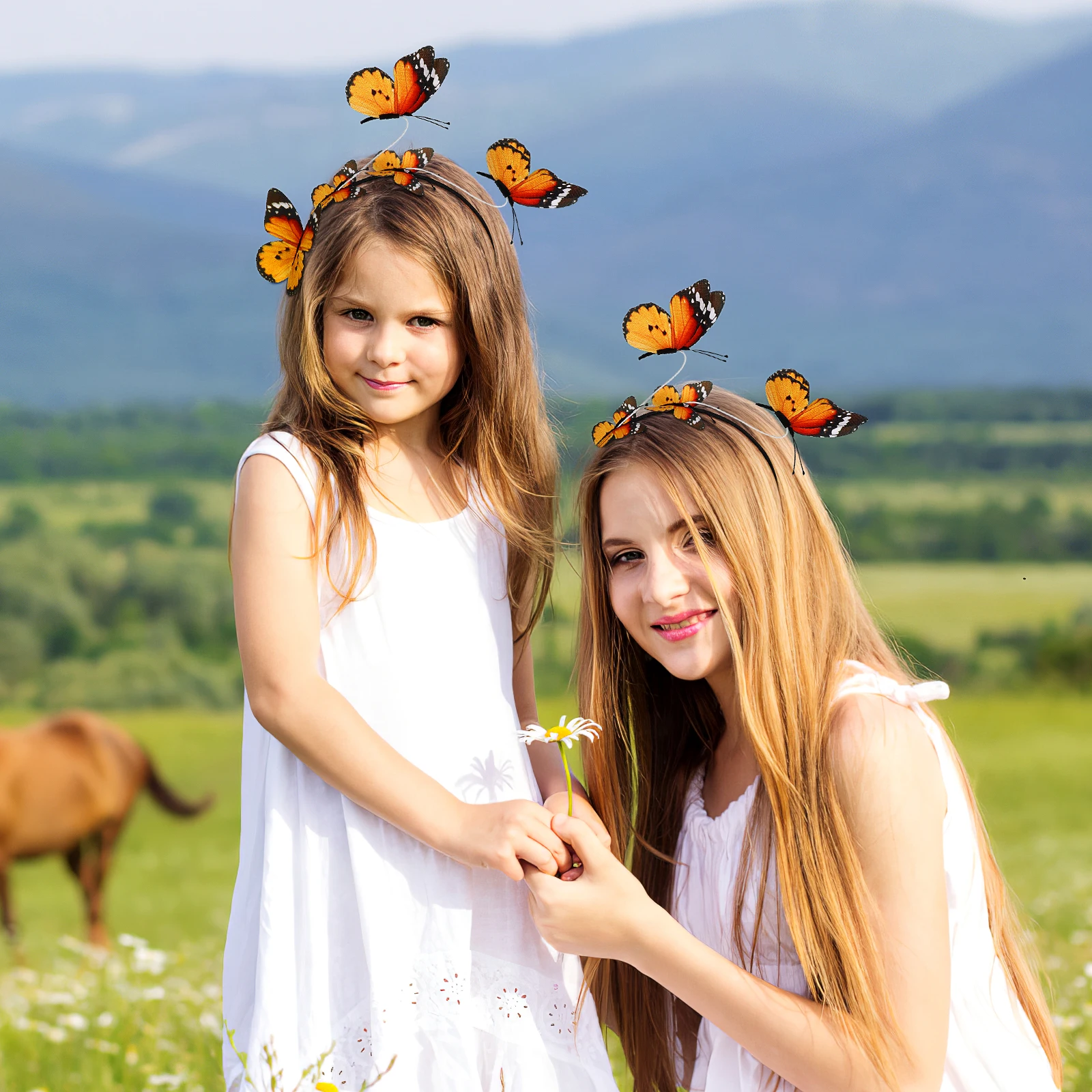 

Butterfly Headband for Women Girls Elegant Hair Accessory 3D Decors Lightweight Elastic Design Masquerade Parties Festivals