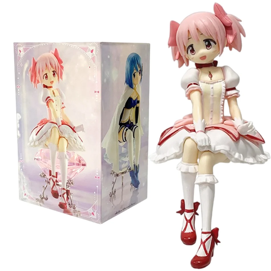 Puella Magi Madoka Magica Figure Madoka Sayaka Noodle Stopper Sitting PVC Anime Collectible Model Desk Decor Gift For Anime Fans view 5
