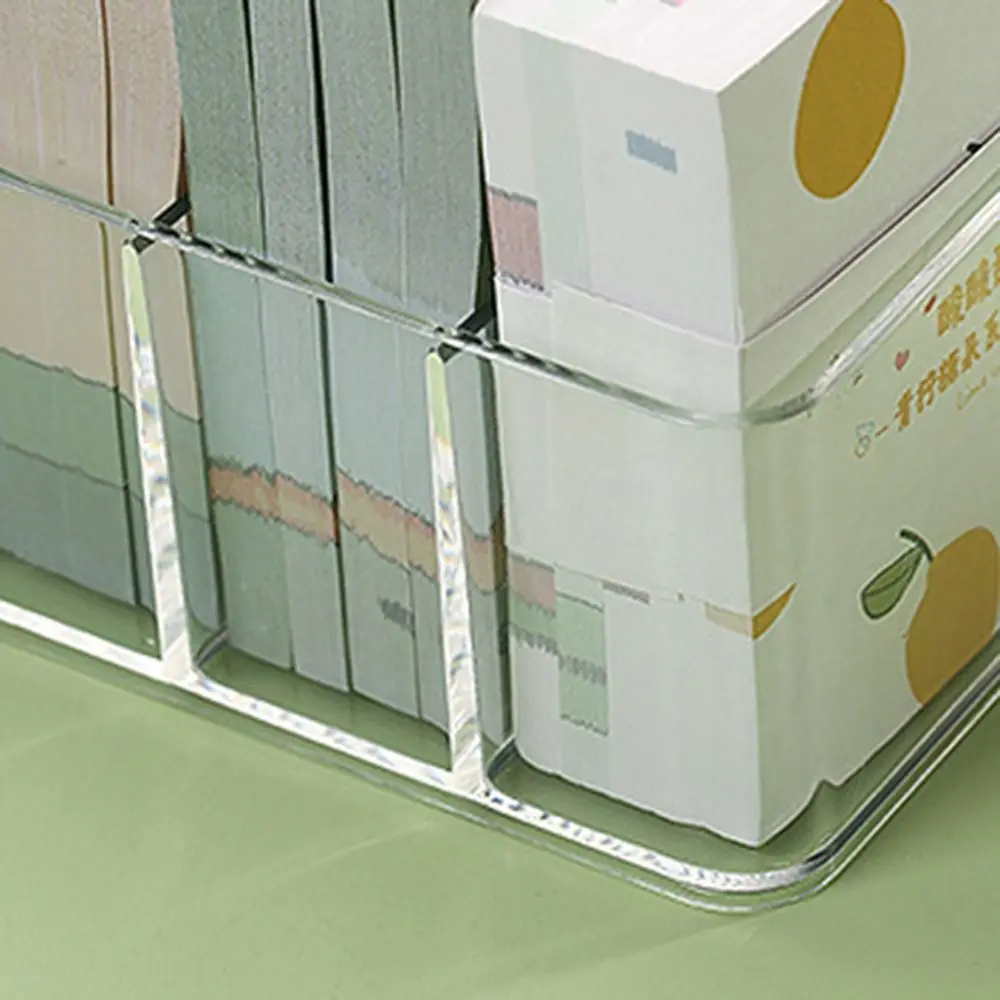 Portable Compartment Storage Box Transparent Multi-functional Stationery Finishing Box Tidying Up Dustproof