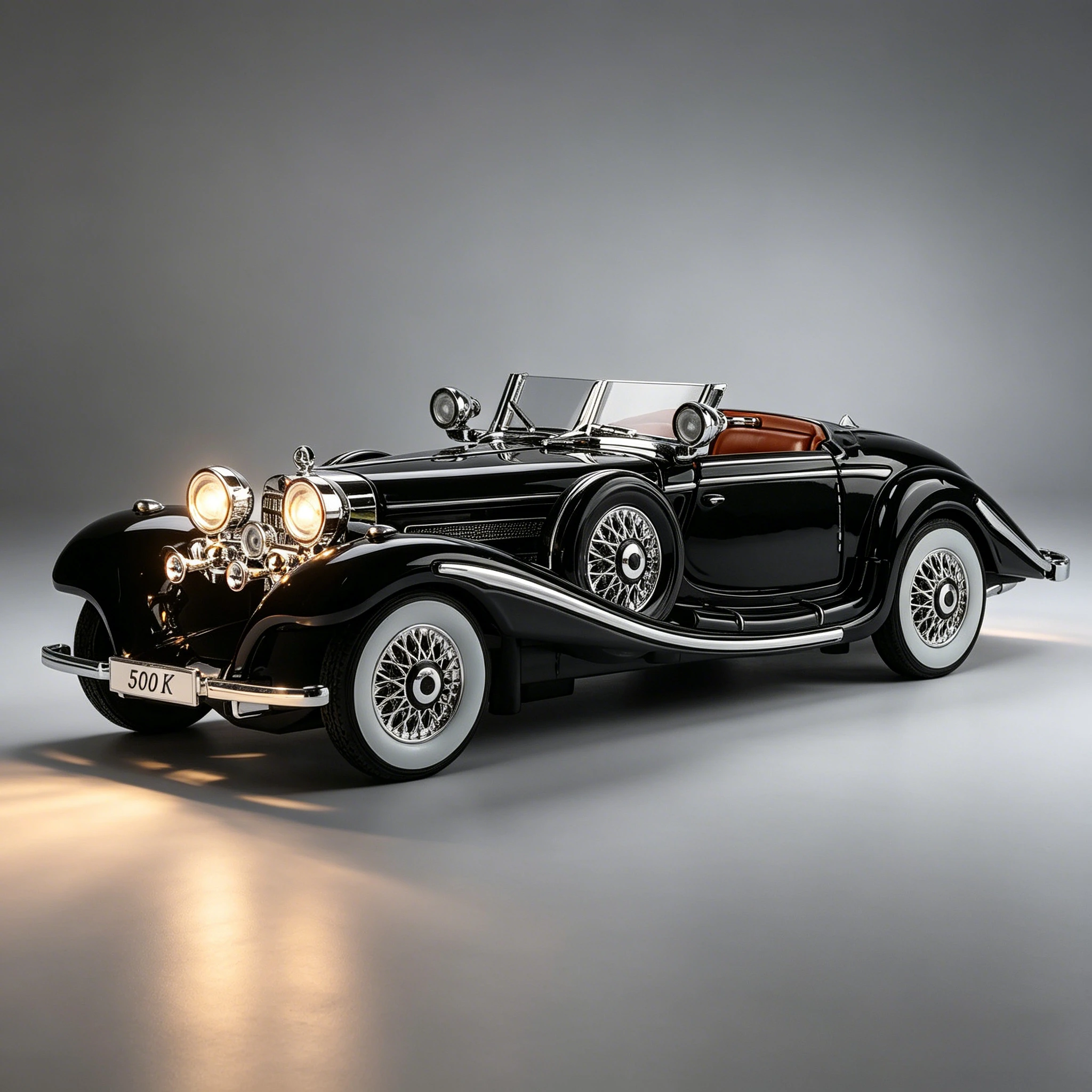 

1:24 500K Alloy Car Model Diecast Metal Classic Vehicle Car Model Simulation Sound and Light Collection Kids Toy Gift